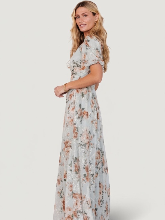 ardley maxi dress Baltic Born Womens | Cream + Blue side pockets ardley maxi dress Baltic Born